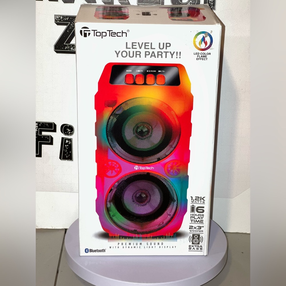 Top Tech Portable Bluetooth Speaker - Multicolor